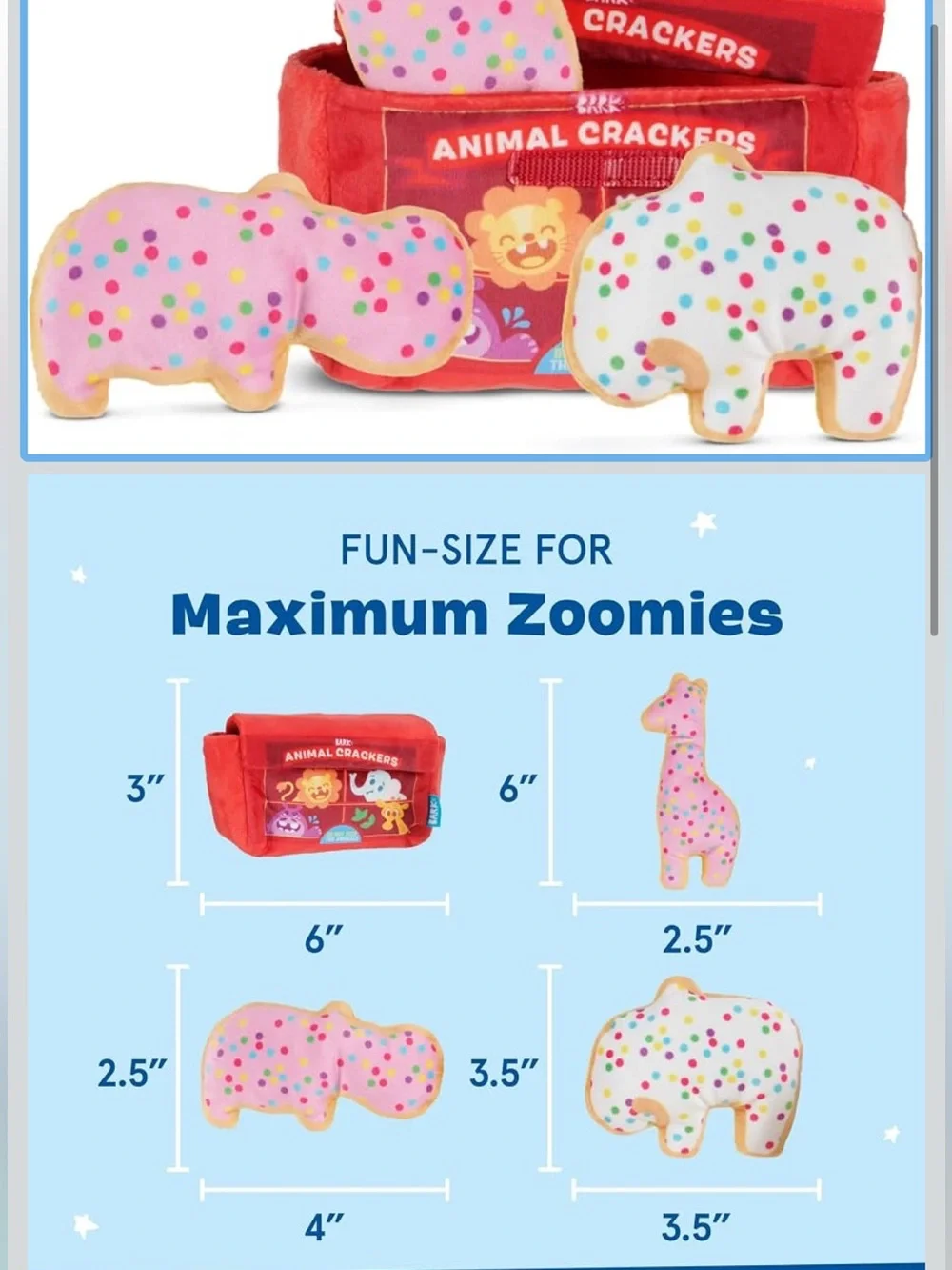 Bark Animal Crackers Plush Toy Set